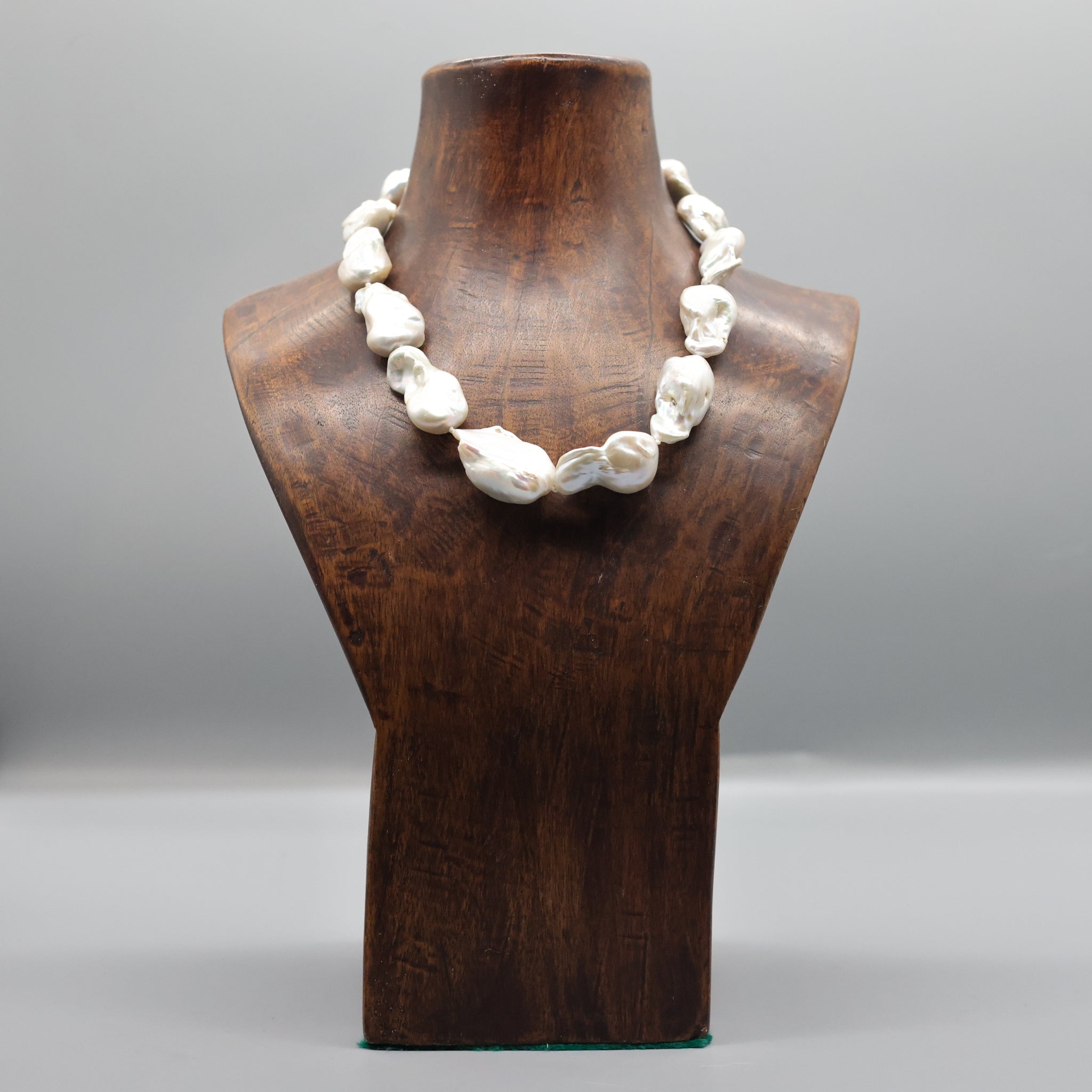 Large Fireball Baroque Fresh Water Pearl Necklace