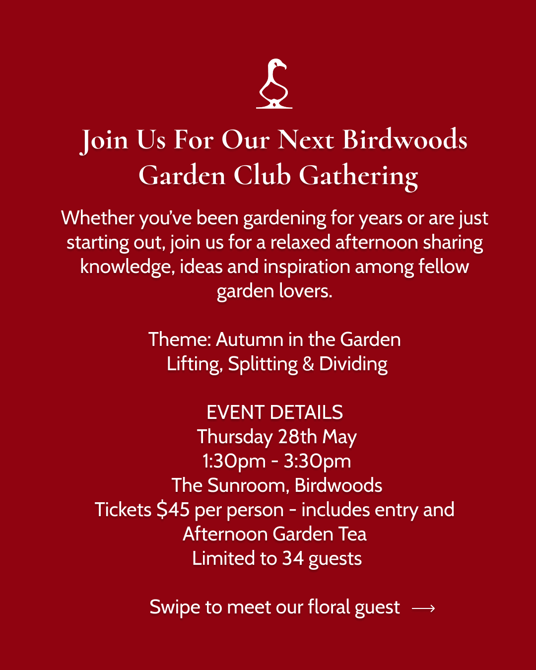 Birdwoods Garden Club Ticket