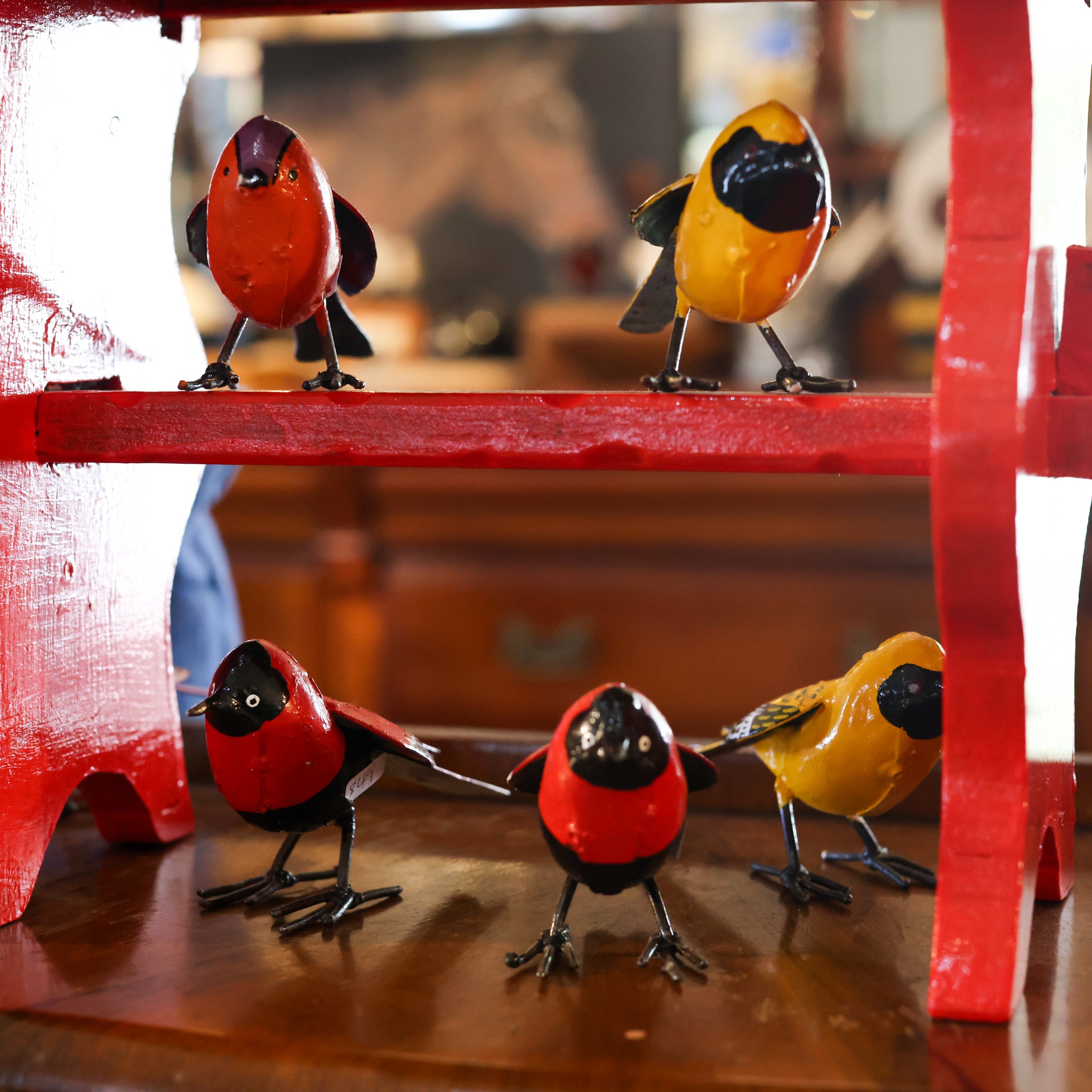 Painted Metal Birds