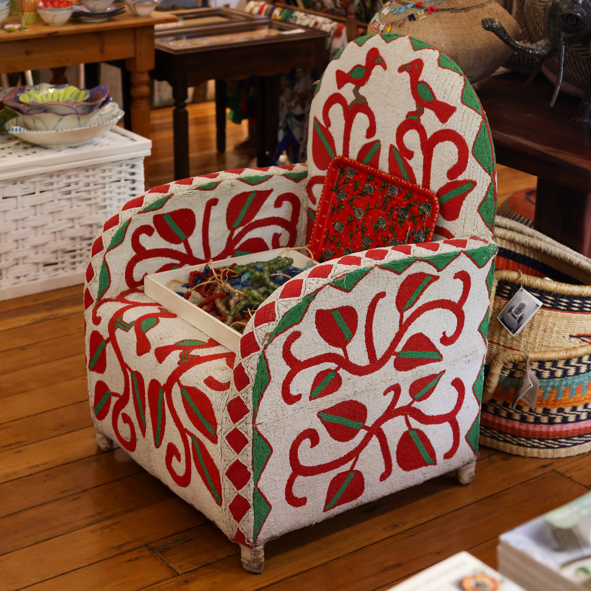 Yoruba Beaded Chair