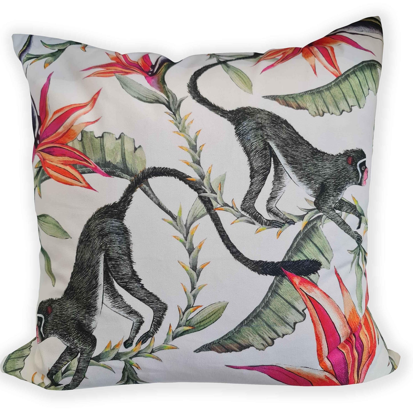 Ardmore Design Monkey Paradise Chalk Cushion