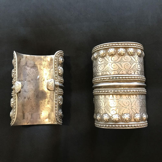 Antique Ersari Turkmen Silver Cuff
