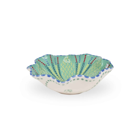 Hand Painted Ceramic Petal Bowl - Medium