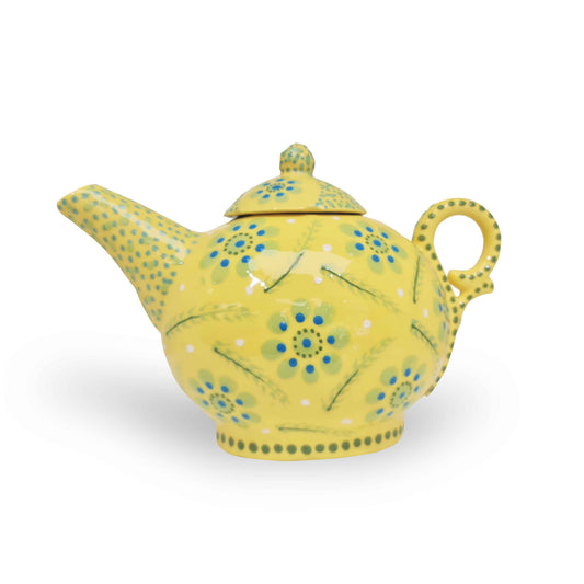 Hand Painted Ceramic Teapot - Yellow